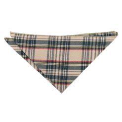 Beige Tartan Plaid Lapel Pin