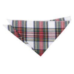 White Tartan Plaid Pocket Square