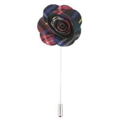 Red & Green Tartan Plaid Lapel Pin