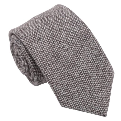 Cappuccino Brown Tweed Modern Classic Tie