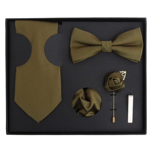 Aubergine Purple Plain Twill Tie 5pc Gift Box Set