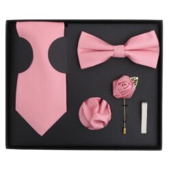 Aubergine Purple Plain Twill Tie 5pc Gift Box Set