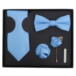 Aubergine Purple Plain Twill Tie 5pc Gift Box Set
