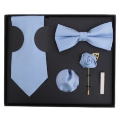 Aubergine Purple Plain Twill Tie 5pc Gift Box Set
