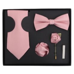 Aubergine Purple Plain Twill Tie 5pc Gift Box Set