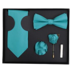 Aubergine Purple Plain Twill Tie 5pc Gift Box Set