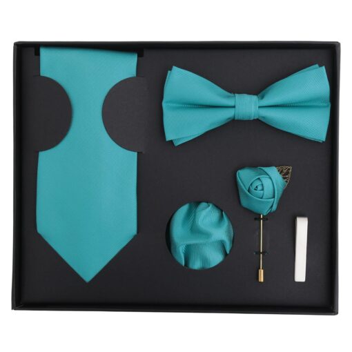 Aubergine Purple Plain Twill Tie 5pc Gift Box Set