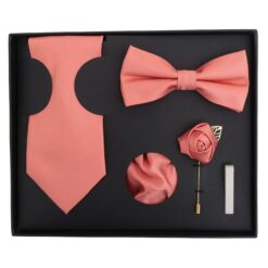 Aubergine Purple Plain Twill Tie 5pc Gift Box Set