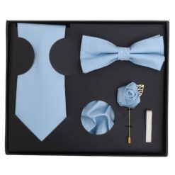 Aubergine Purple Plain Twill Tie 5pc Gift Box Set