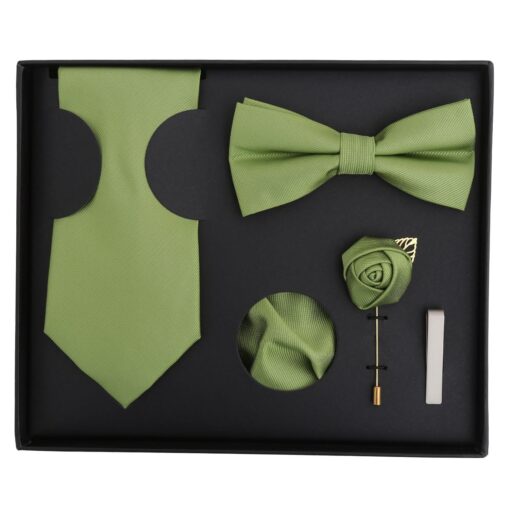 Aubergine Purple Plain Twill Tie 5pc Gift Box Set