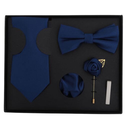 Aubergine Purple Plain Twill Tie 5pc Gift Box Set