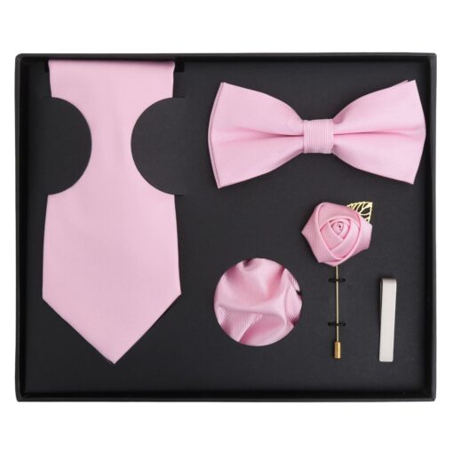 Aubergine Purple Plain Twill Tie 5pc Gift Box Set