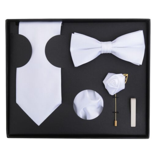 Aubergine Purple Plain Twill Tie 5pc Gift Box Set