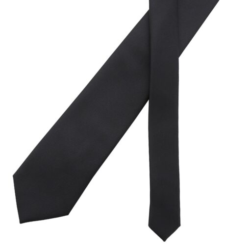 Black Plain Twill Modern Classic Tie