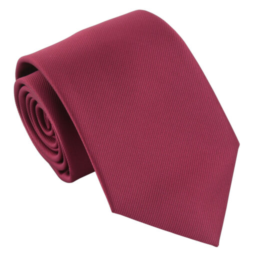 Burgundy Plain Twill Modern Classic Tie