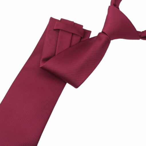 Burgundy Plain Twill Modern Classic Tie