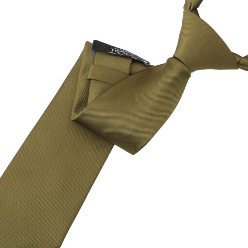 Olive Green Plain Twill Modern Classic Tie