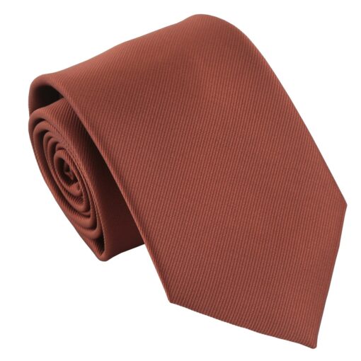 Chocolate Brown Plain Twill Modern Classic Tie