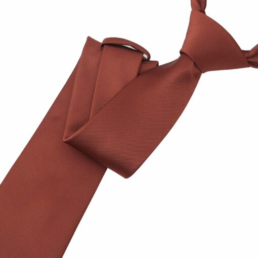 Chocolate Brown Plain Twill Modern Classic Tie