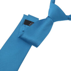 Azure Blue Plain Twill Modern Classic Tie