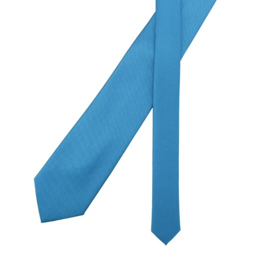 Azure Blue Plain Twill Modern Classic Tie