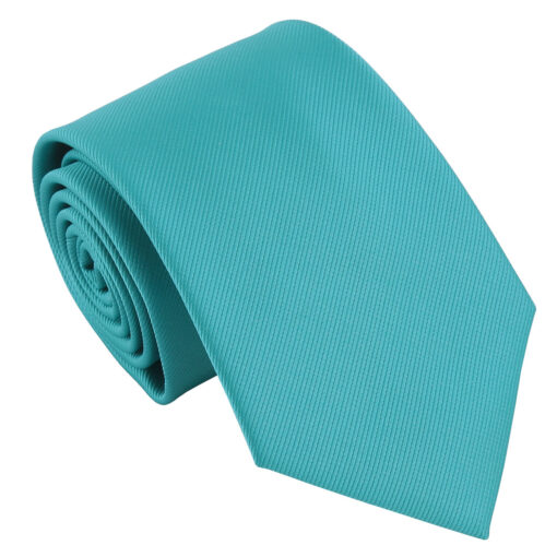 Turquoise Green Plain Twill Modern Classic Tie