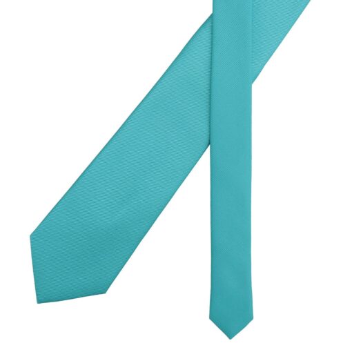 Turquoise Green Plain Twill Tie
