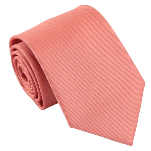 Fusion Coral Plain Twill Modern Classic Tie