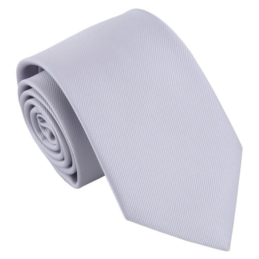 Glacier Grey Plain Twill Modern Classic Tie