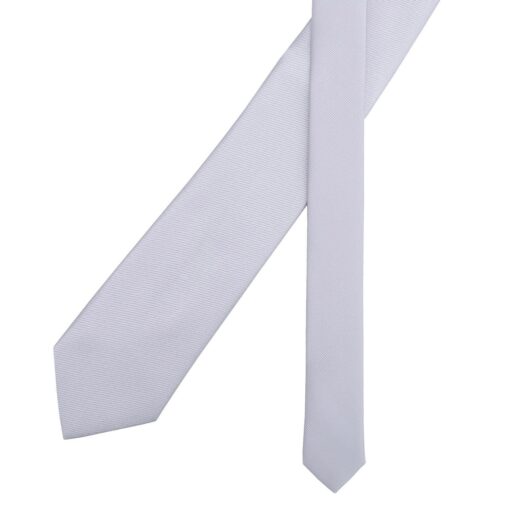 Glacier Grey Plain Twill Modern Classic Tie