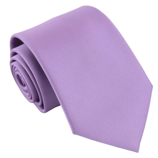 Lilac Plain Twill Modern Classic Tie