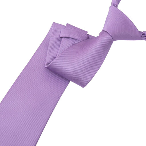 Lilac Plain Twill Modern Classic Tie