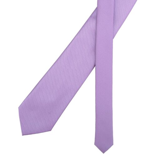 Lilac Plain Twill Modern Classic Tie