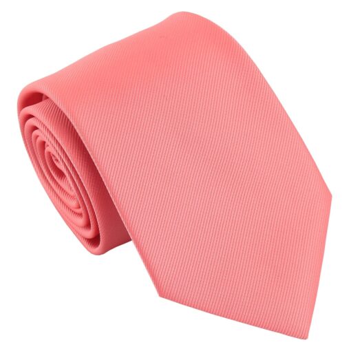 Coral Plain Twill Modern Classic Tie