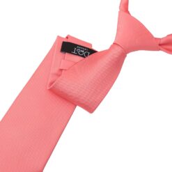 Coral Plain Twill Modern Classic Tie