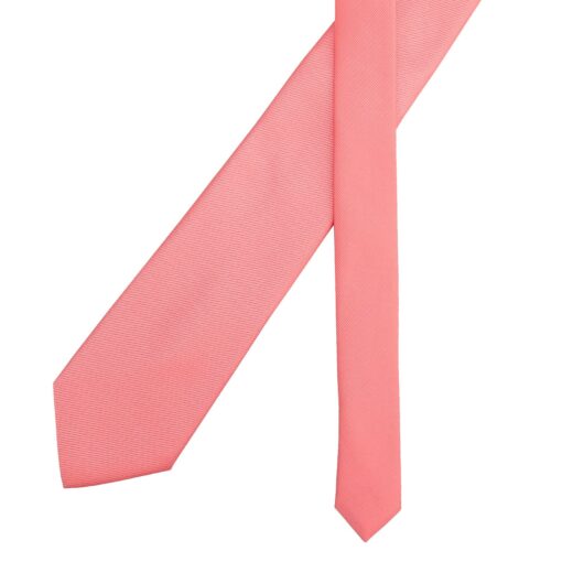 Coral Plain Twill Tie