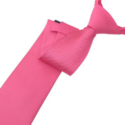 Fuchsia Pink Plain Twill Modern Classic Tie