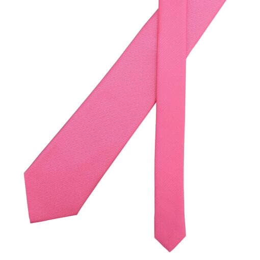 Fuchsia Pink Plain Twill Tie