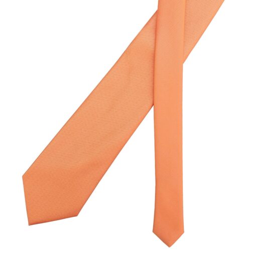 Orange Ochre Plain Twill Modern Classic Tie