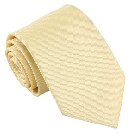 Pale Yellow Plain Twill Modern Classic Tie