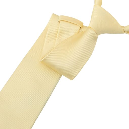 Pale Yellow Plain Twill Modern Classic Tie