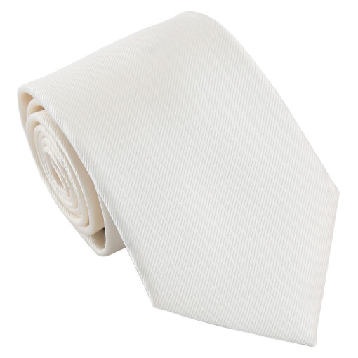 Pearled Ivory Plain Twill Modern Classic Tie