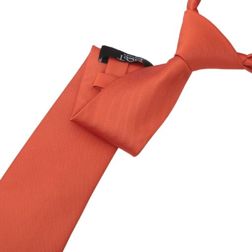 Terracotta Orange Plain Twill Tie