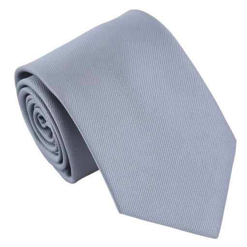 Ultimate Grey Plain Twill Modern Classic Tie