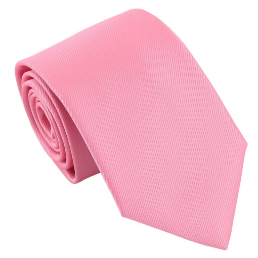 Watermelon Pink Plain Twill Modern Classic Tie