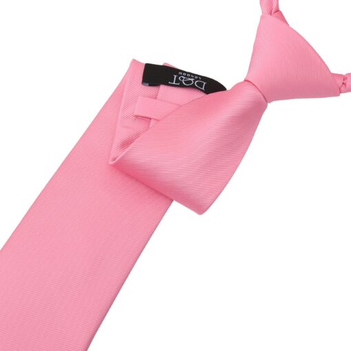 Watermelon Pink Plain Twill Modern Classic Tie