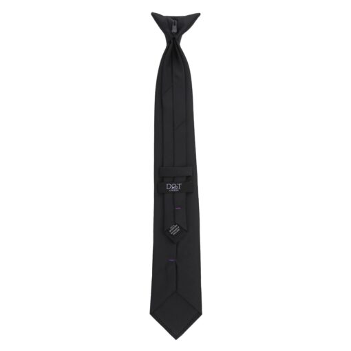 Black Plain Twill Clip On Tie