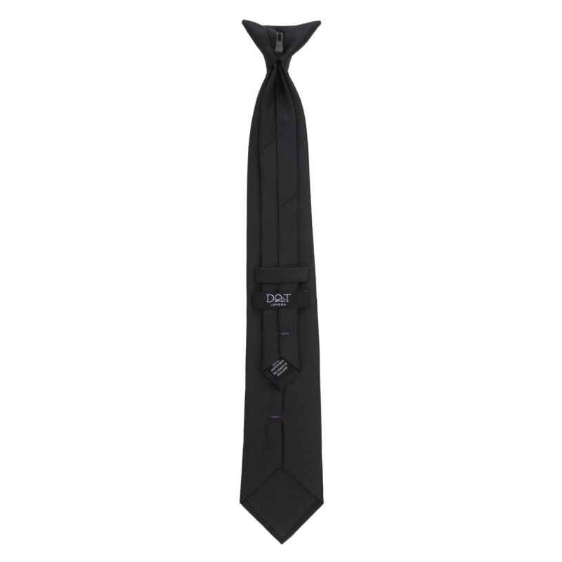 Black Plain Twill Clip On Tie James Alexander