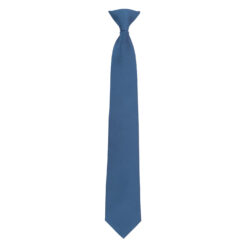 Blue Nights Plain Twill Clip On Tie