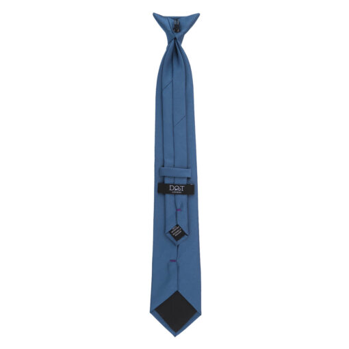 Blue Nights Plain Twill Clip On Tie